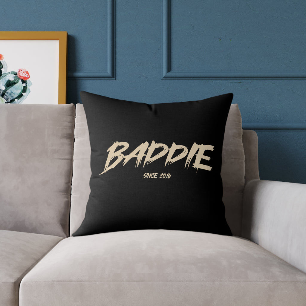 Baddie Square Poly Canvas Pillow