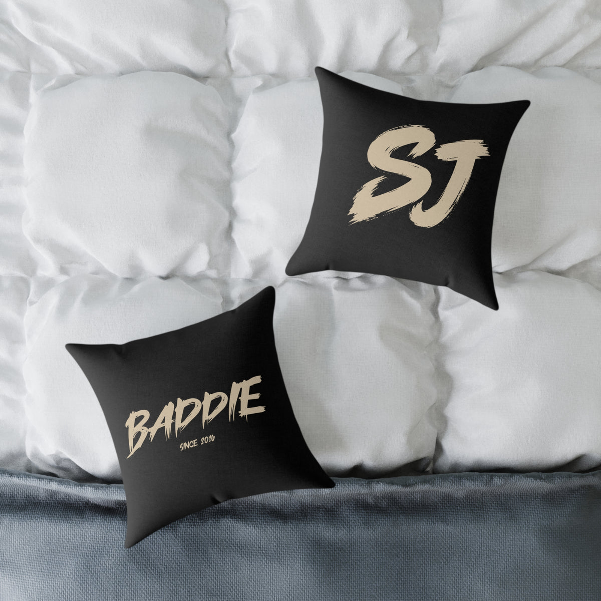 Baddie Square Poly Canvas Pillow