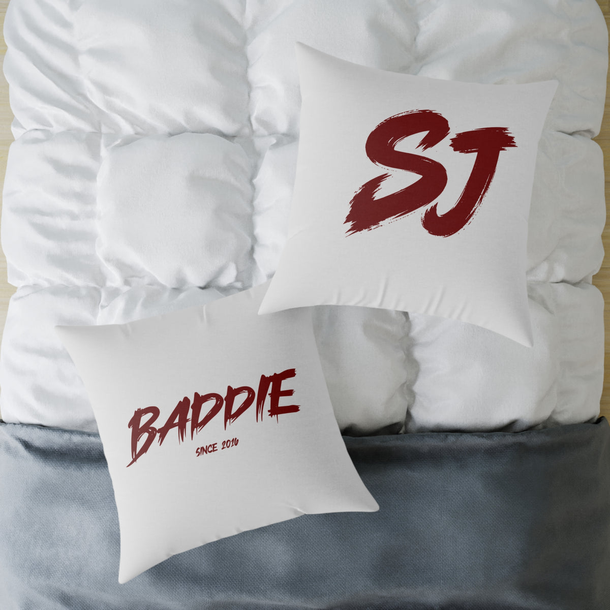 Baddie Square Poly Canvas Pillow