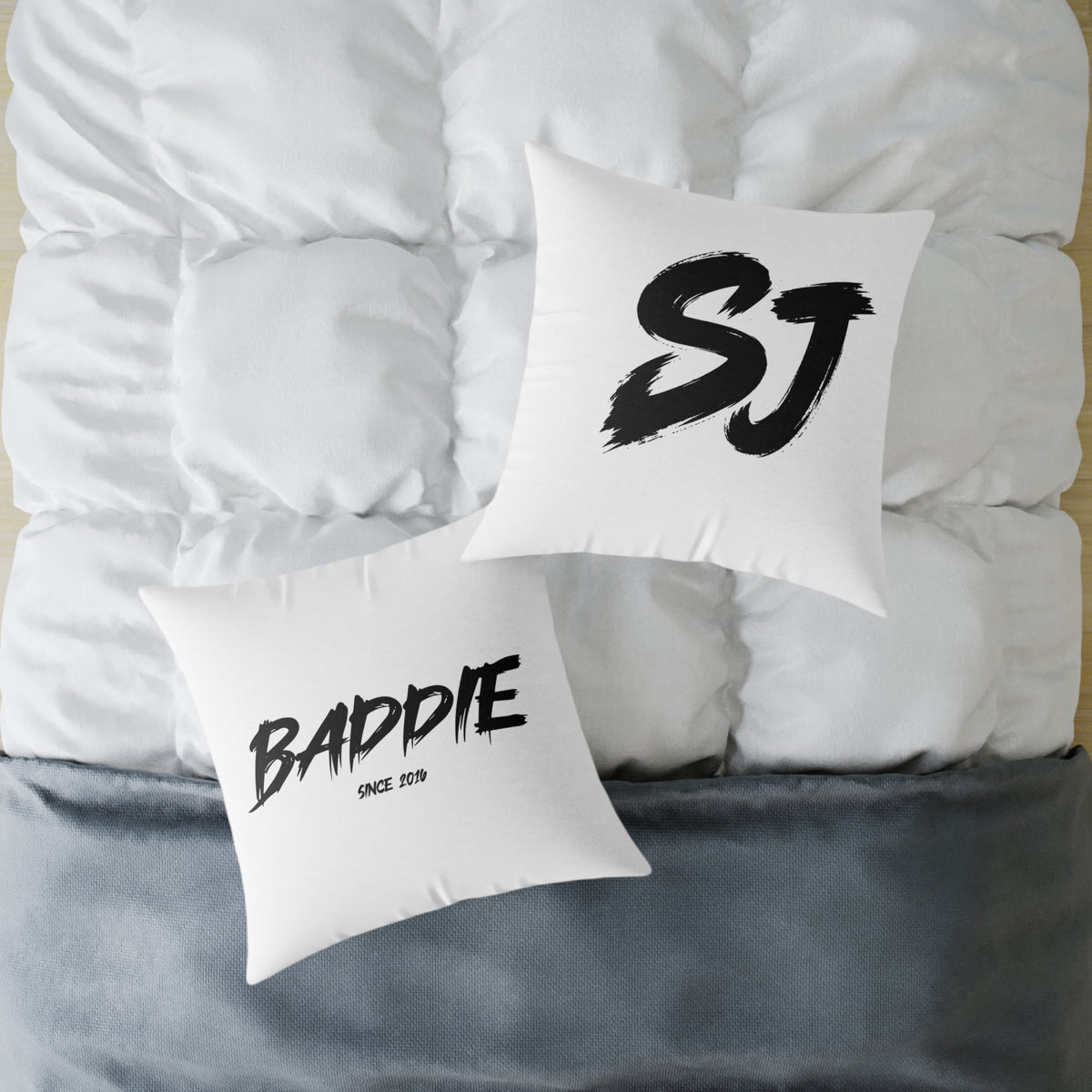 Baddie Square Poly Canvas Pillow