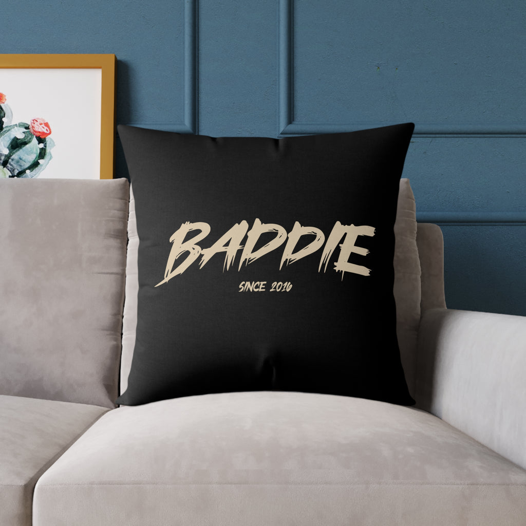 Baddie Square Poly Canvas Pillow