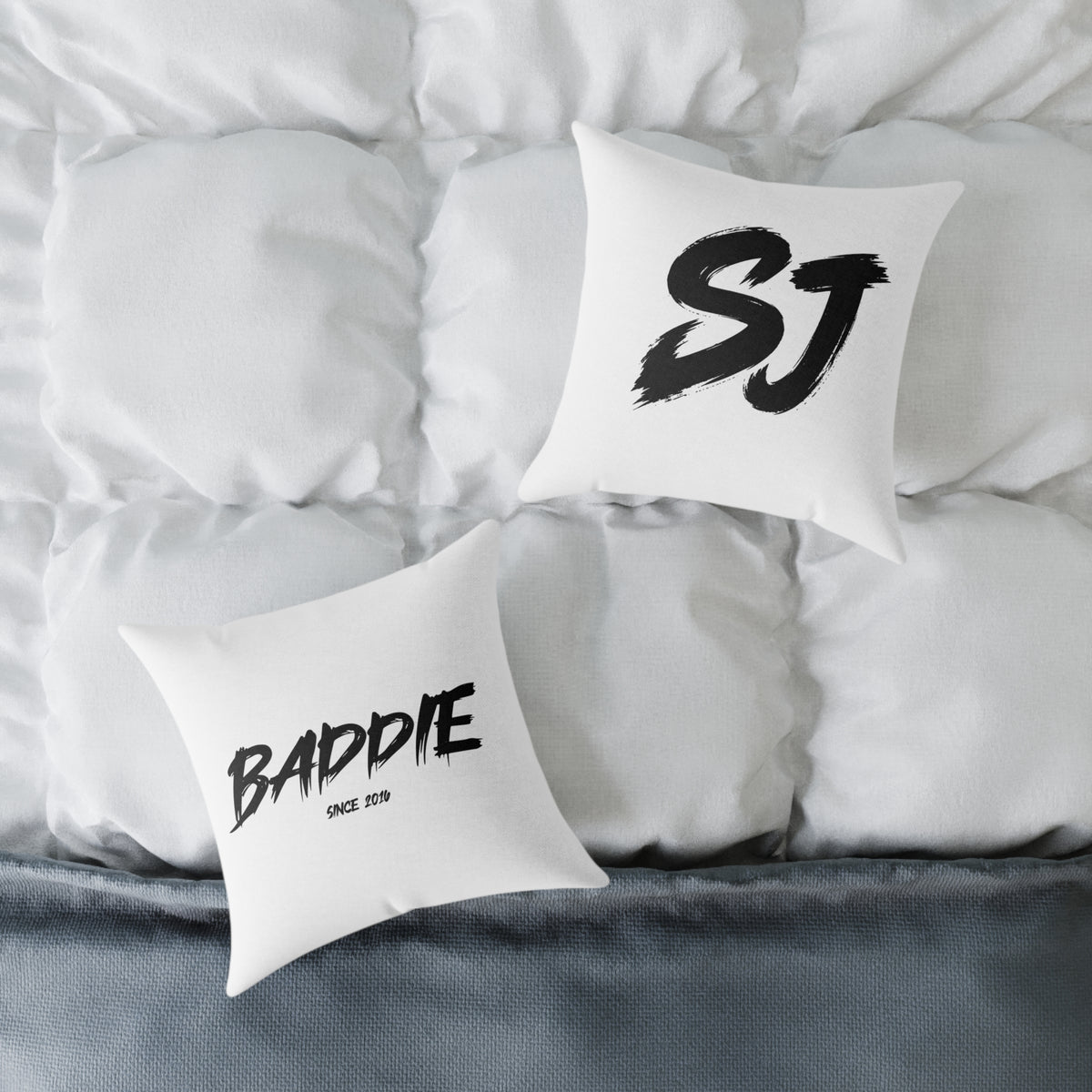 Baddie Square Poly Canvas Pillow