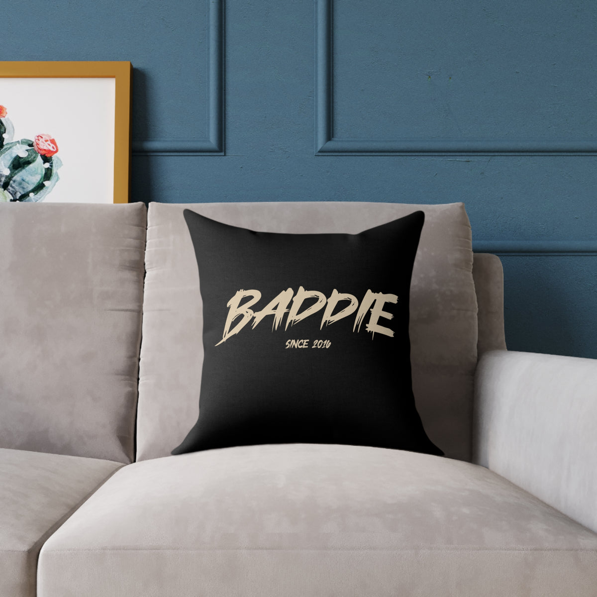 Baddie Square Poly Canvas Pillow