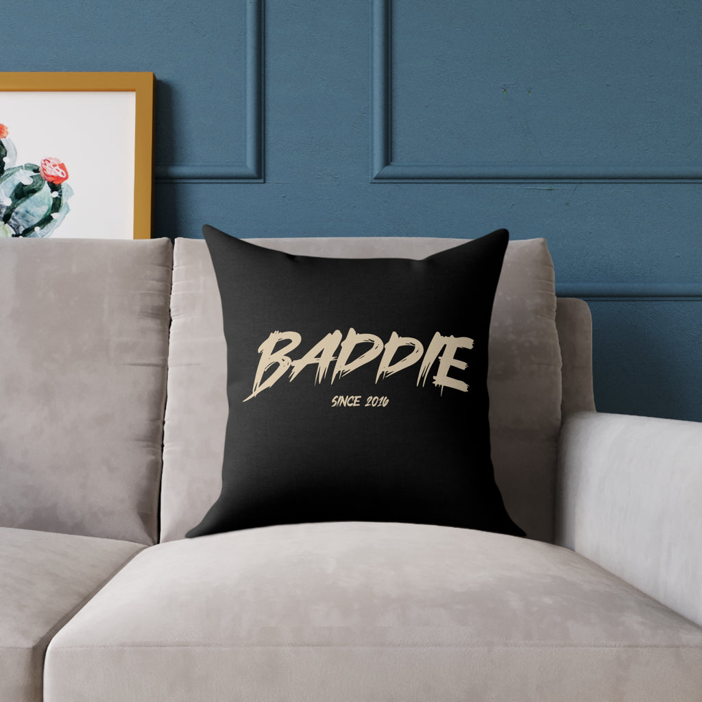 Baddie Square Poly Canvas Pillow