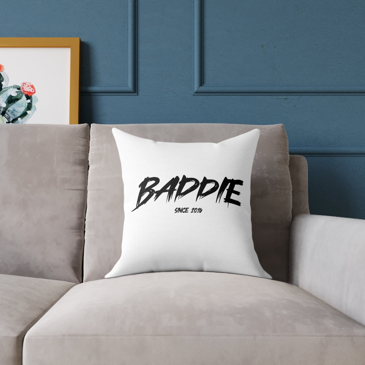 Baddie Square Poly Canvas Pillow