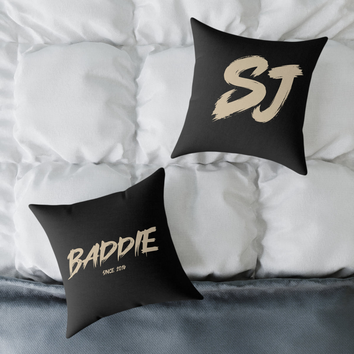Baddie Square Poly Canvas Pillow